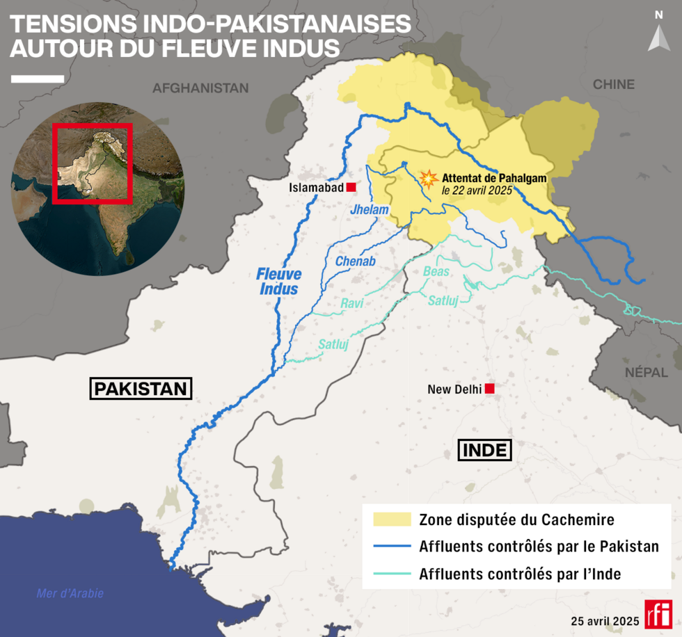 Tensions Croissantes entre l’Inde et le Pakistan autour du Partage des Eaux de l’Indus